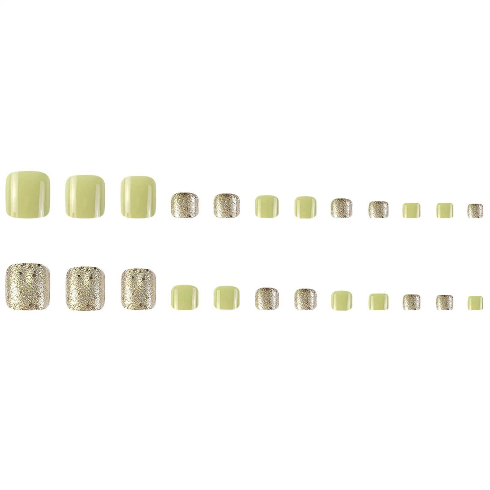 

Зеленые флэш-пудра, искусственные ногти, простые в использовании, изысканное мастерство, ногти для ежедневного женского украшения красоты