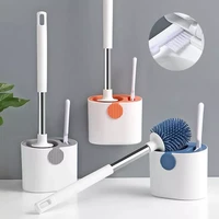 silicone toilet brush wall mounted floor standing toilet cleaning tools with base home cleaning brush bathroom accessories