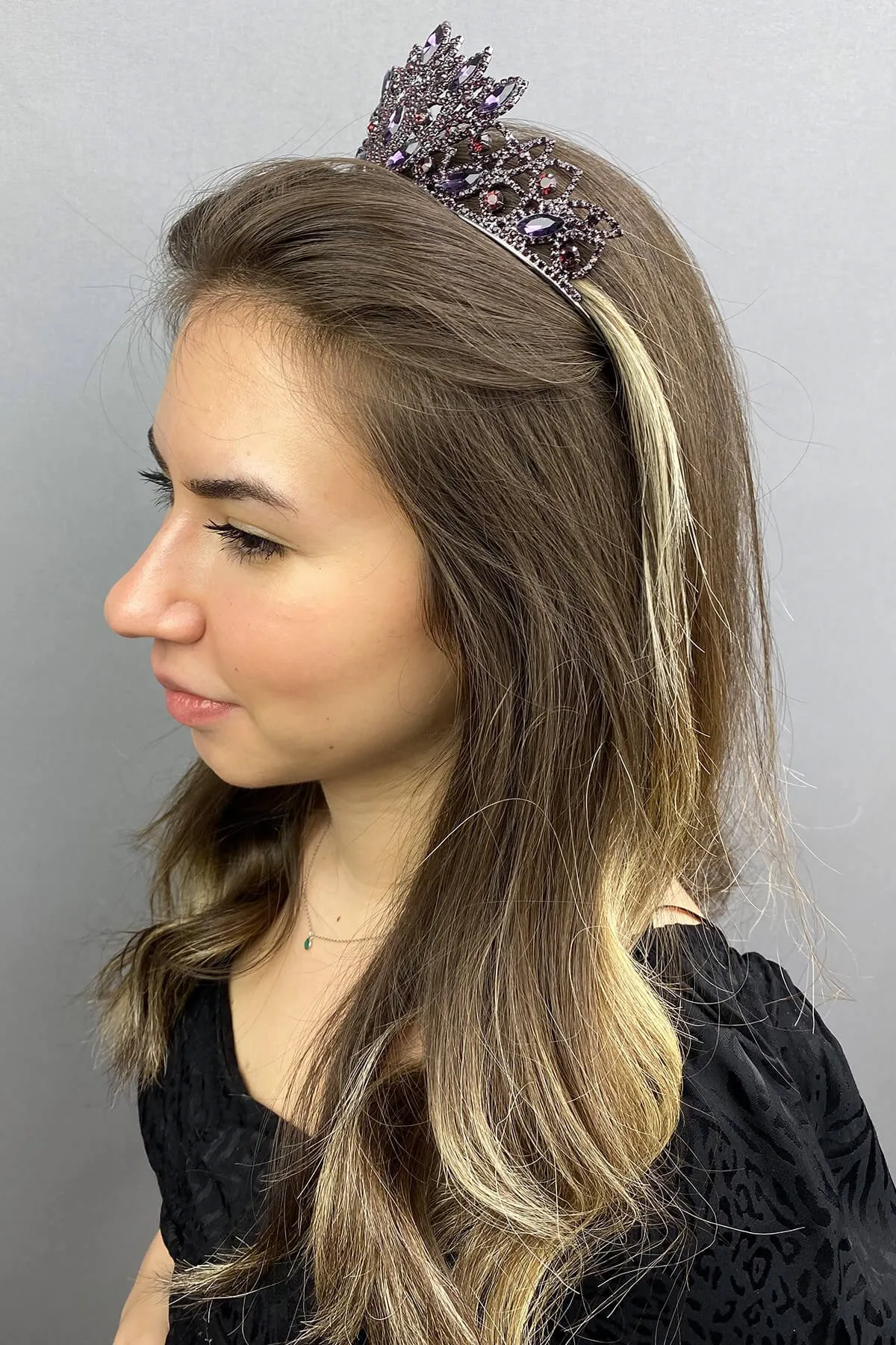 

Purple Heaven Henna Bridal Crown
