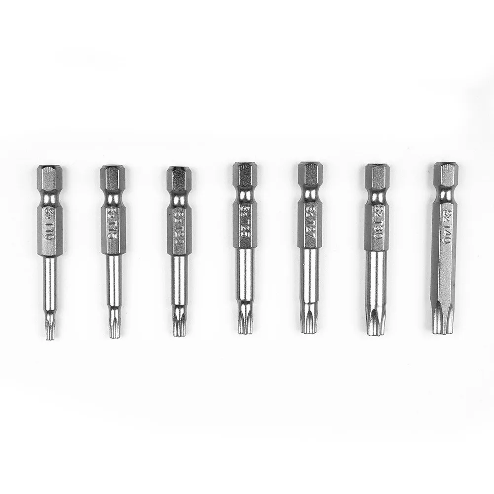 

Отвертка T10/T15/T20/T25/T27/T30/T40 1/4 с шестигранным хвостовиком, 7 шт.