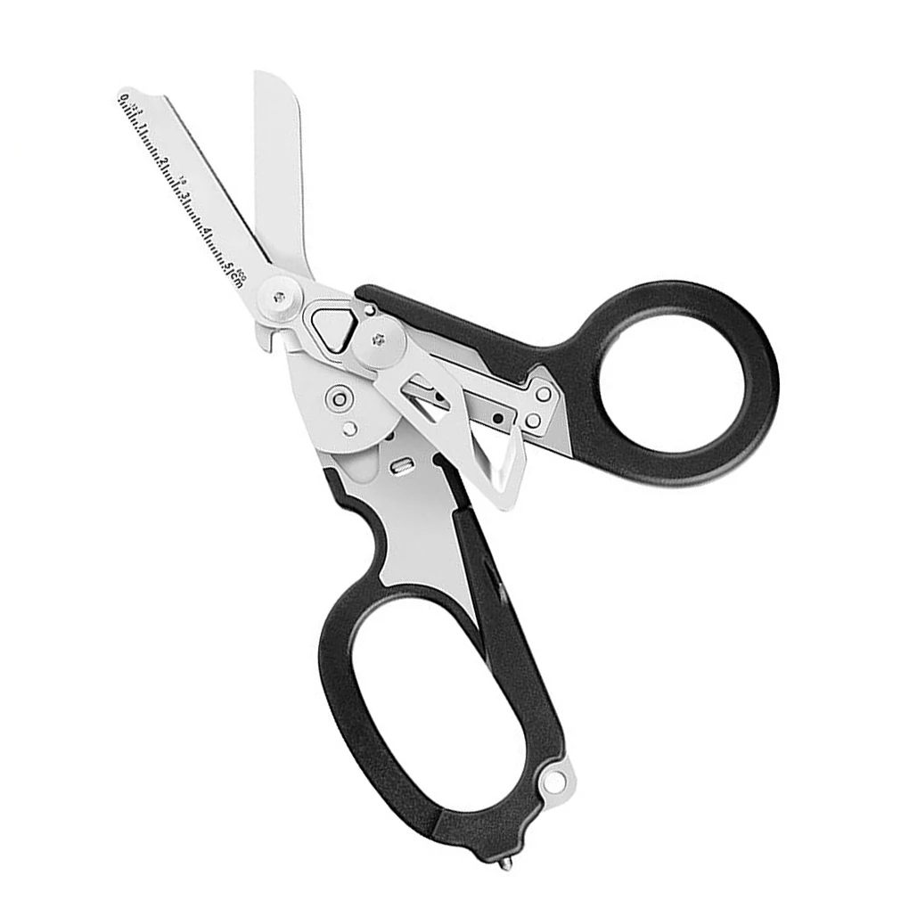 

Multifunction Emergency Multi-tool Shears with Strap Cutter and Glass Breaker Black ith Strap Cutter Safety Hammer 2021new