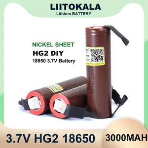 2023 Liitokala new HG2 18650 3000mAh battery 18650HG2 3.6V discharge 20A, dedicated For hg2 batteries + DIY Nickel