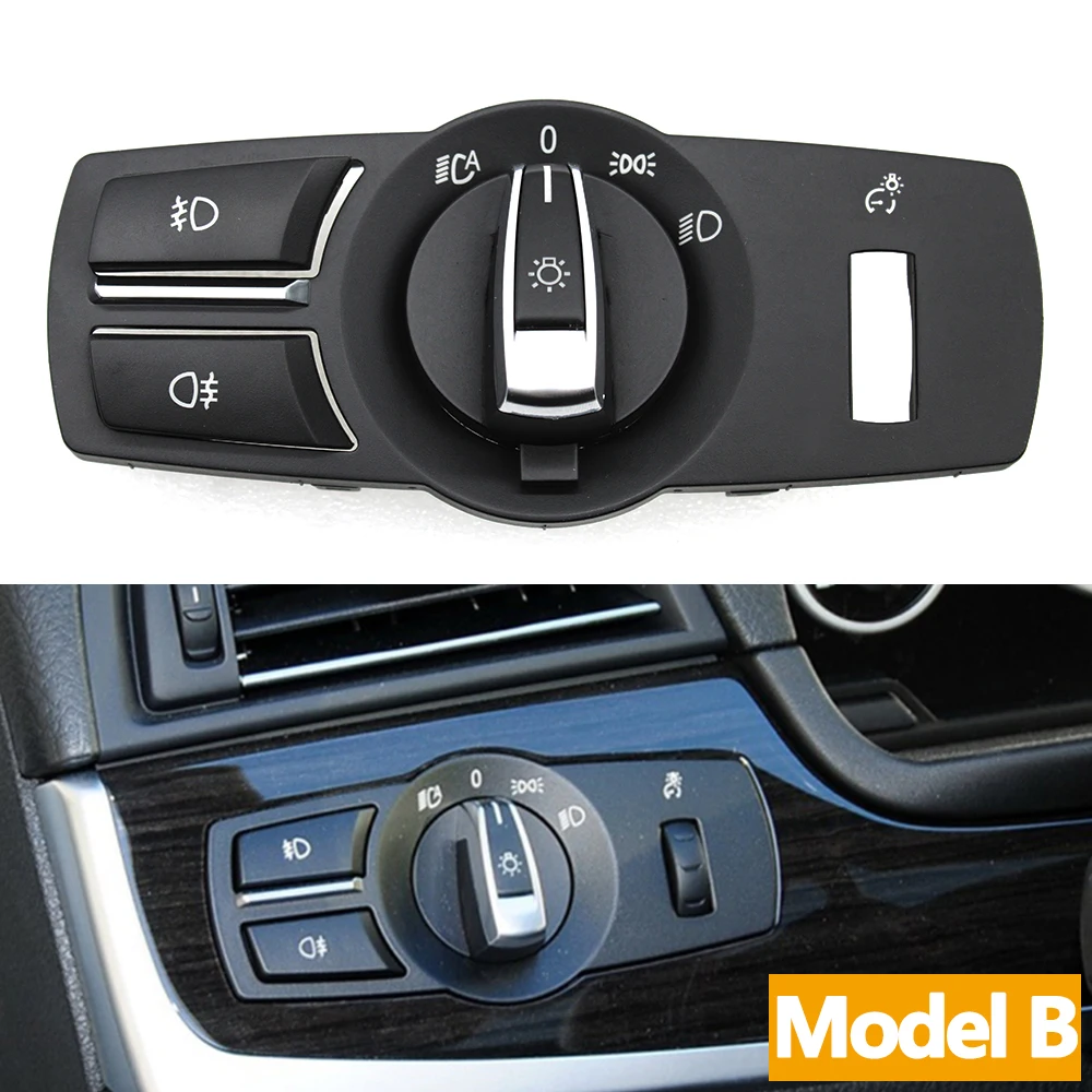 

Передняя фара автомобиля, поворотный переключатель, кнопка противотуманной фары, панель крышки для BMW 5 серии 5GT 6S 7S X3 X4 F10 F11 F07 F06 F01 F25 F26