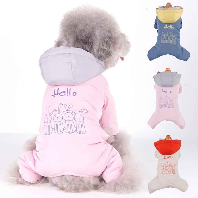 

Dog Hoodie Soft Winter Pet Dog Clothes Cotton Winter Dog Coat Snowsuit Hoodie Jumpsuit for Small Dogs Cats Dog Snow Jacket