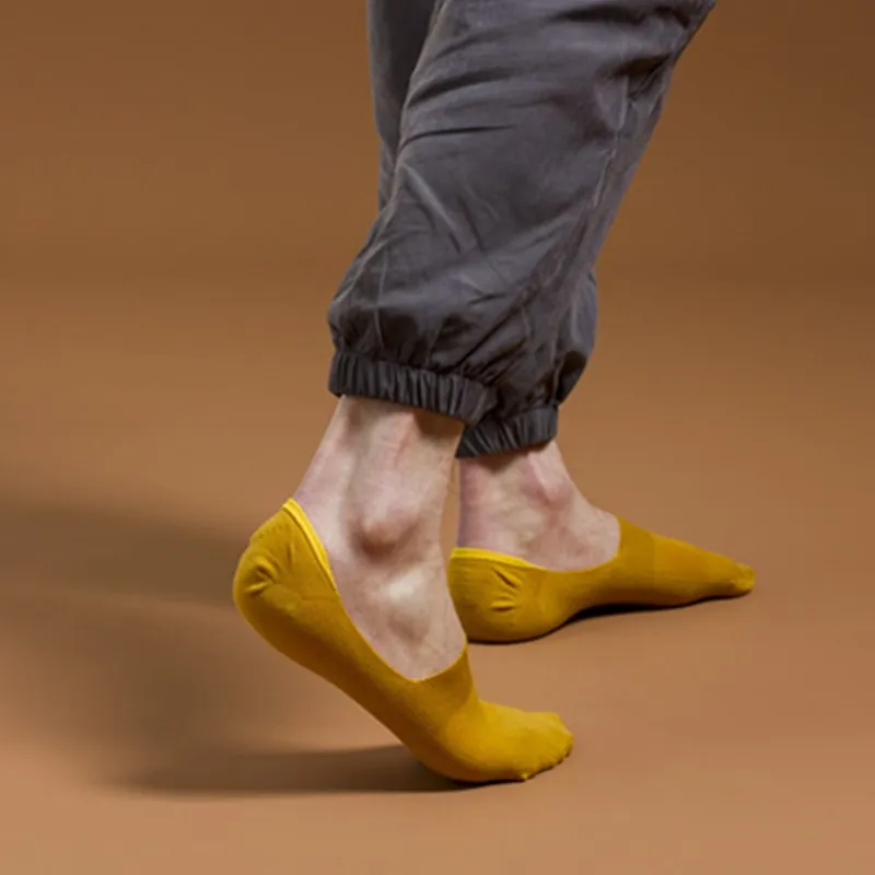 5 pairs of new men's deodorant socks pure cotton Harajuku skateboard socks breathable men's gifts invisible boat socks in summer