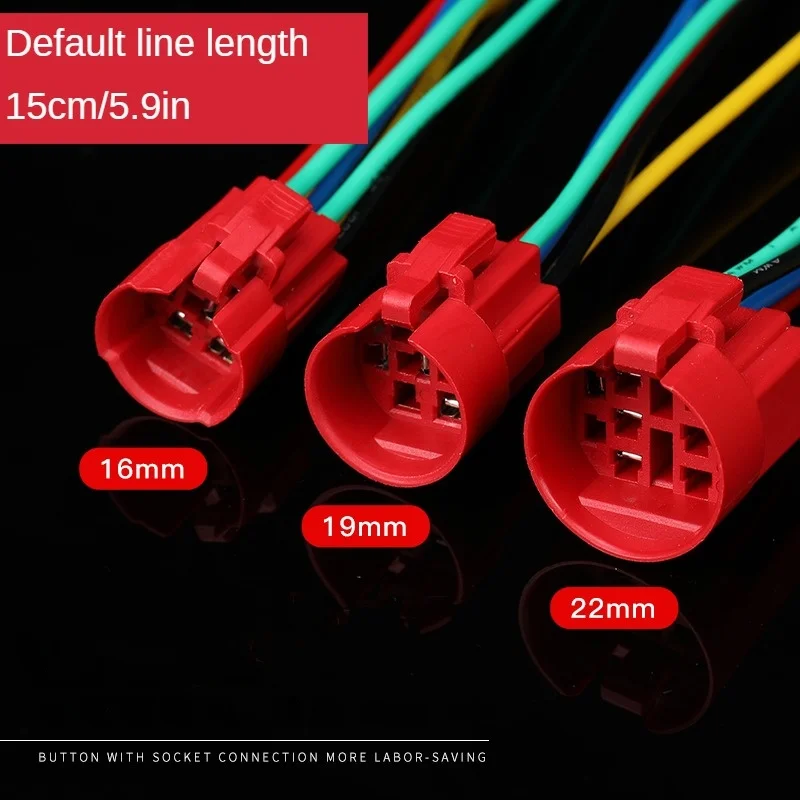 

Кнопочный переключатель 16/19/22 мм черного цвета 12/24/220 В с фиксацией