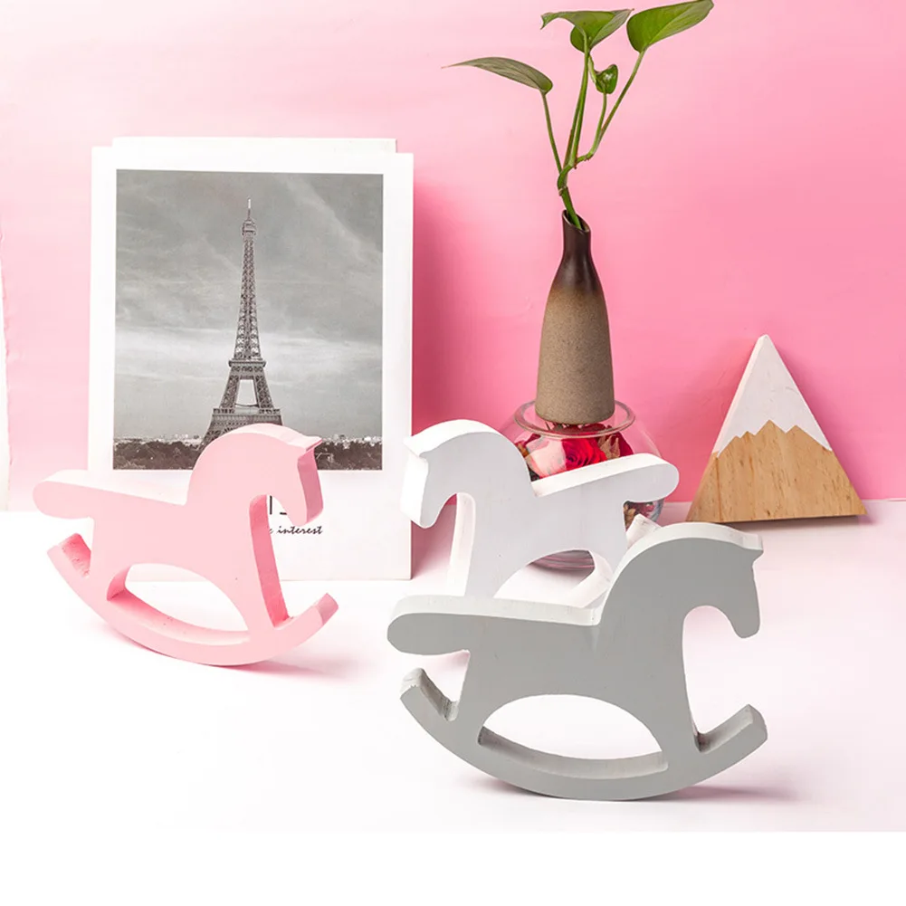 

Wooden Horse Statues Nordic Sculptures Figurines Miniatures Children Bedroom Moderno Aesthetic Oyuncak Toys Desk Kids Adornos