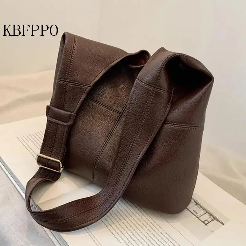 French Capacity Bag Women 2023 New Trendy Fashion Soft Surface Casual Fashion One Shoulder Women Underarm Bucket Bag Tote Bags