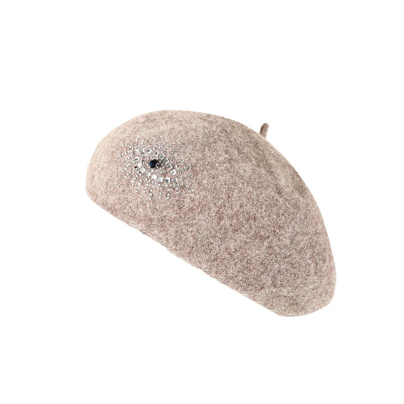 Берет зимняя женская шапка осень теплые глаза лыжный аксессуар для спорта на