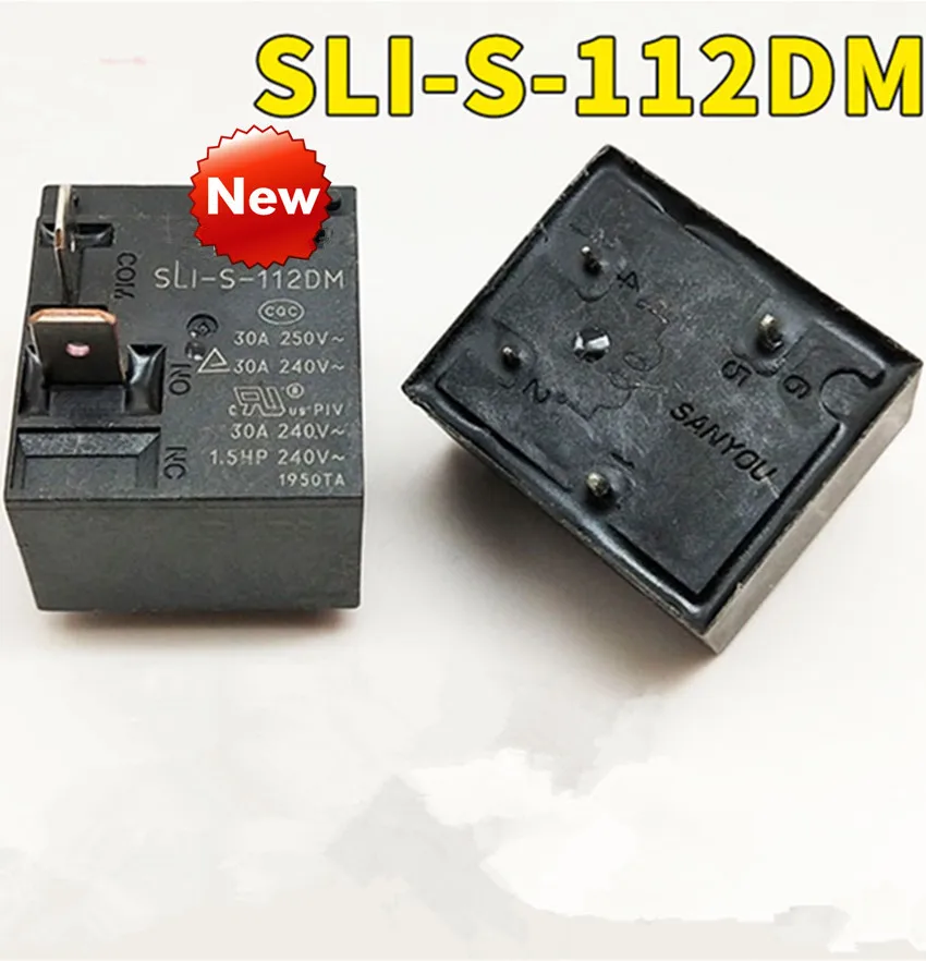 

10pcs/lot New Original relay SLI-S-112DM 12VDC 30A 250VA Refrigerator air conditioner water heater relay