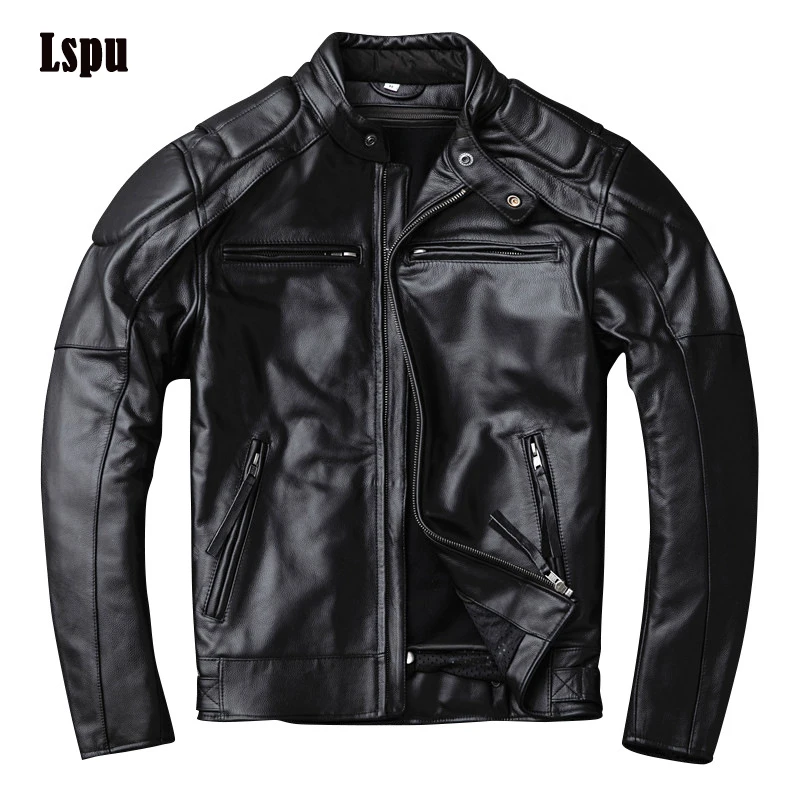 

Genuine Leather Jacket Warm Liner Detachable Bomber Jacket For Men Moto Biker Fashion Top Gun Spring Autumn Luxury Cowhide Coats