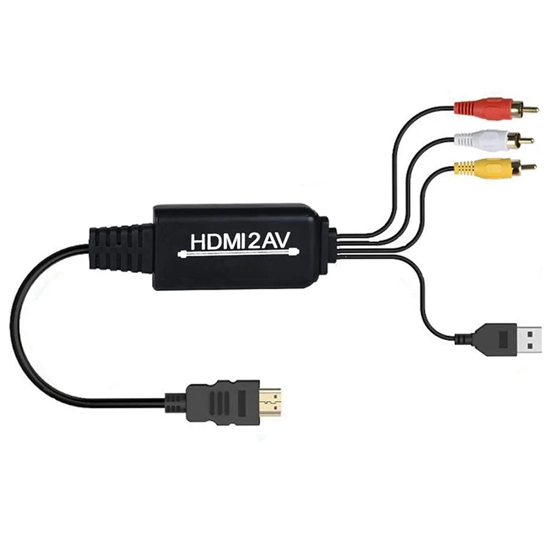 

Кабель-переходник HDMI-RCA, 1080P, HDMI-AV, 3RCA, CVBs