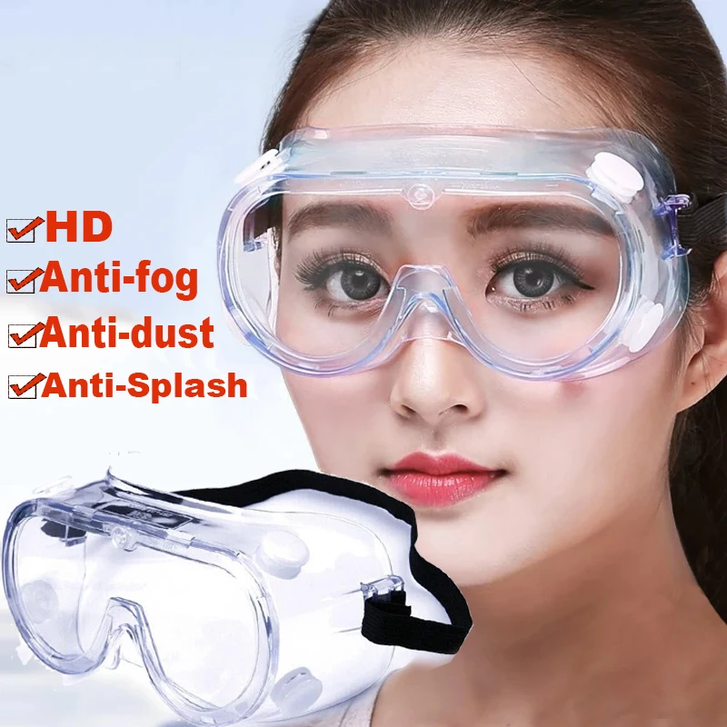 Lunettes de sécurité HD transparentes  Anti-vent  Anti-poussière  Anti-brouillard  protection