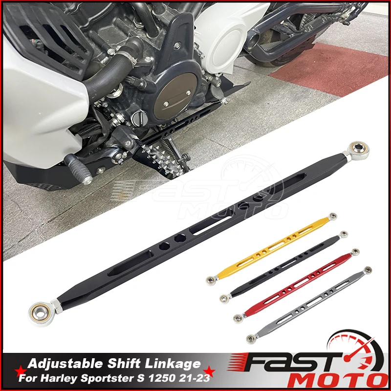 

Black Aluminum Motorbike Gear Shift Shifter Rod Linkage Rearset Footpegs Levers For Harley Sportster S RH1250 RH 1250 S 2021-23