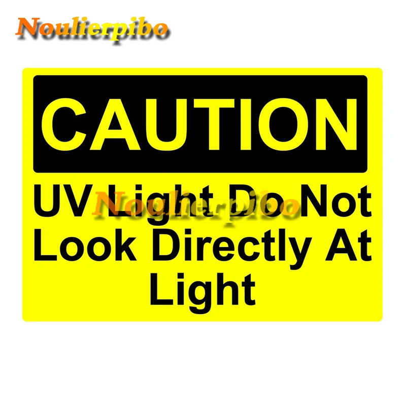 

Novelty Car Stickers Attention UV Lamp OSHA Safety Sign Sticker Warning Practical Reminder Decal Vinyl Waterproof Decal