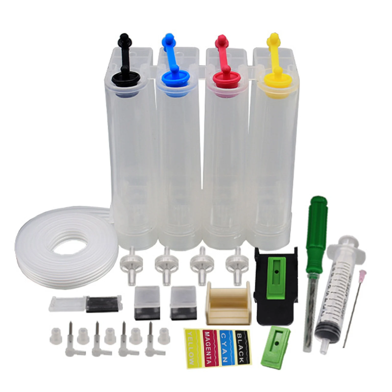 

80ML New Ink Cartrige Ciss Kit Continuous Ink Supply System Gimlet Ink-clip for Canon