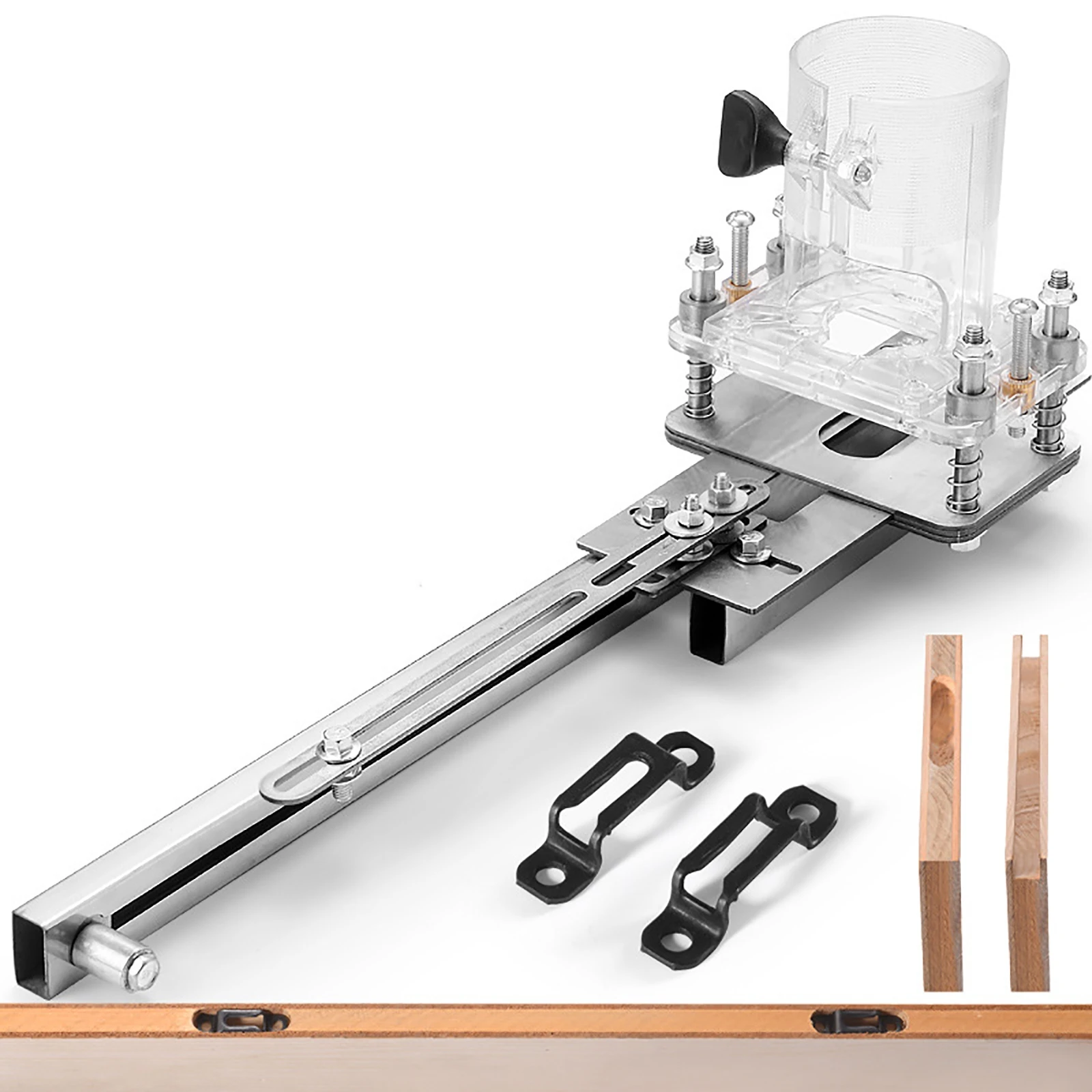 

2 In 1 Tool Hole Opener Mold Hinge Dowel Jig Kit Self Centering Drill Guide Tool Stainless Steel Carpentry Trimming Machine