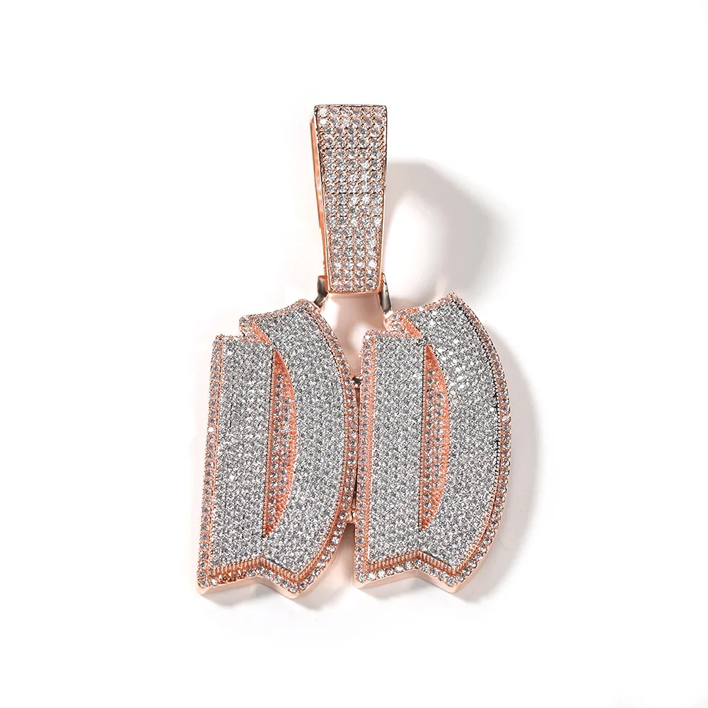 DIY Splicing Hip Hop Letter Necklace For Men Personalized Crystal Bubble Name Pendant Customized Jewelry Christmas Gift