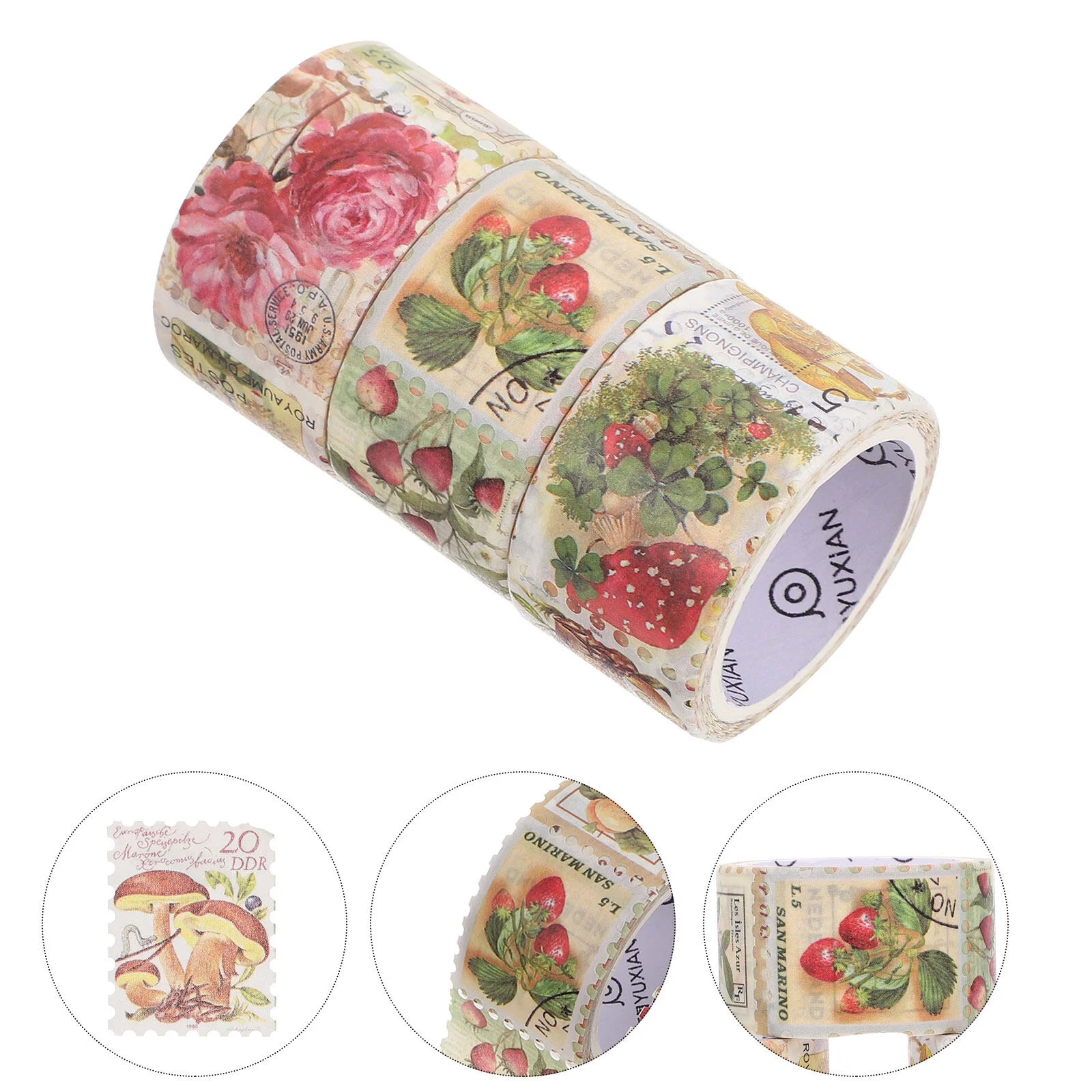 

Periodicals Scrapbooking Tapes Washi Adhesive Stickers Portable Stamp Decals Vintage Stamps