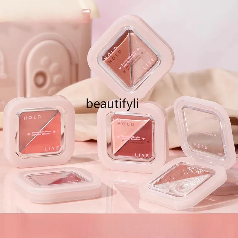 Shuiguang Blush Cream Двухцветный хайлайтер увлажняющий кислородный диск для румян глаз и