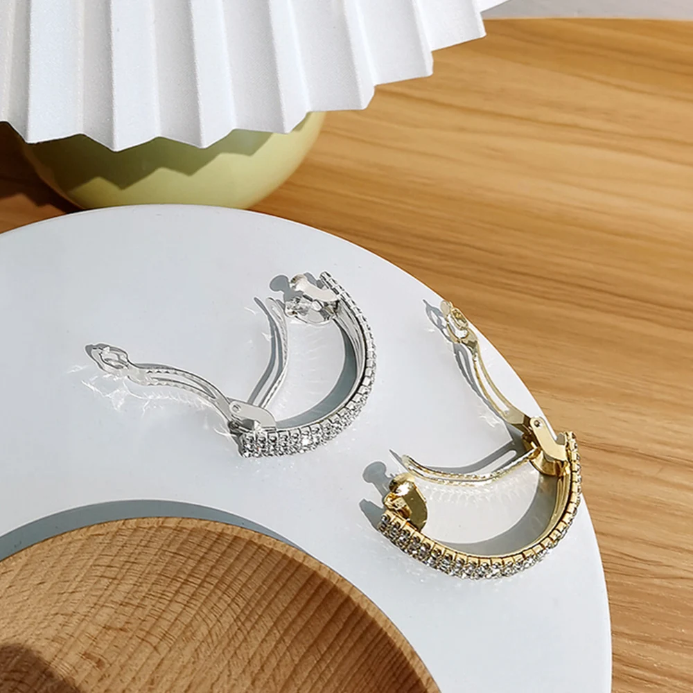 kryształowa sprężyna klip klamra ze skrzypu końskiego niski klips do kucyka metalowa spinka włosów strasami moda damska akcesoria pazurów