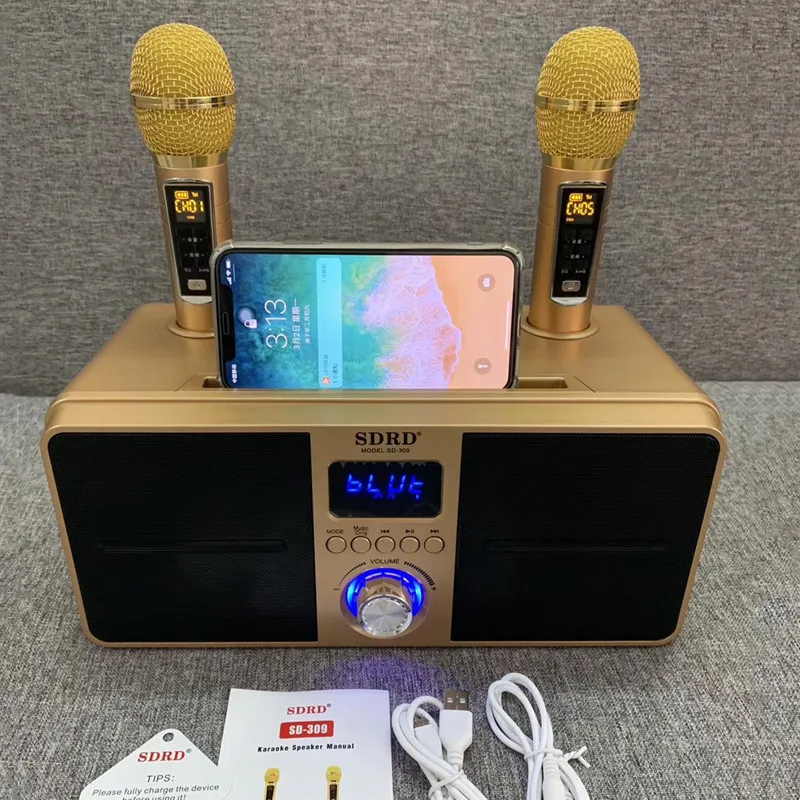 Беспроводной динамик SD309, портативная Bluetooth-Колонка для дома и караоке, 30 Вт, AUX-ТВ