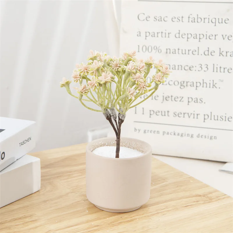 

6pcs/bouquet Artificial Chrysanthemum Bouquet PVC Green Plant Flower Arrangement Home Wedding Decoration