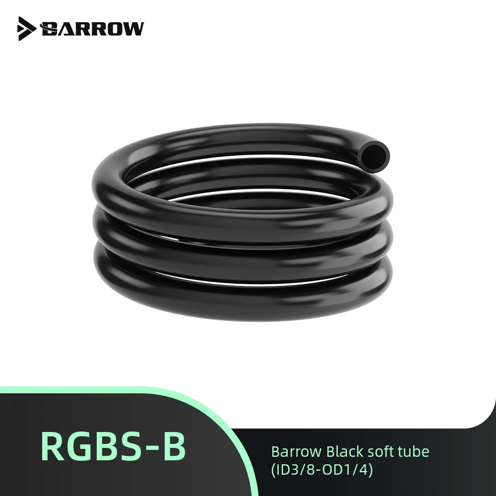 Шланг водяного охлаждения Barrow 1-метровая черная мягкая трубка (ID3/8-OD1/4) RGBS-B для