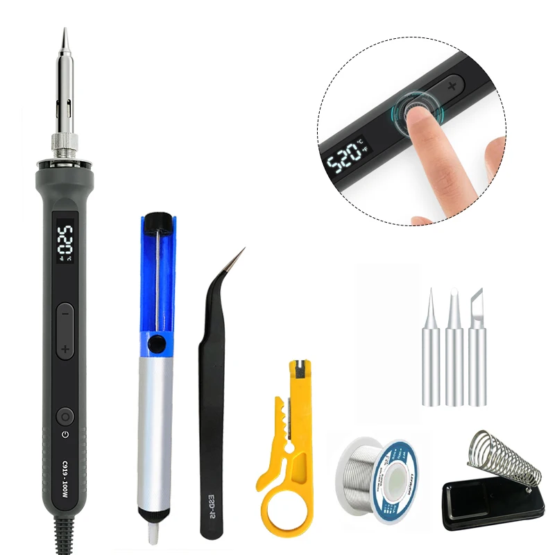 

Электрический паяльник 100 Вт, регулируемая температура