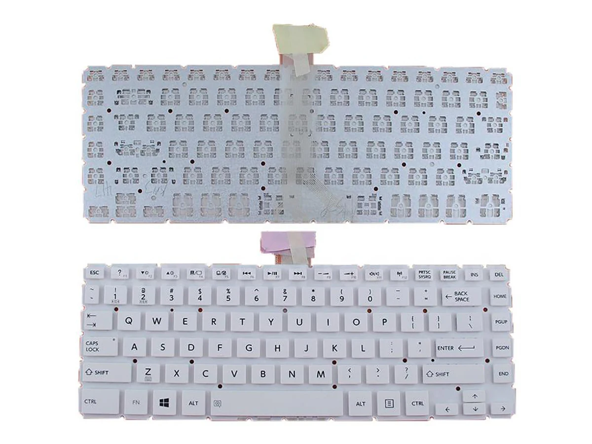 

US Keyboard For Toshiba L40-B WHITE Without FRAME Win8 PN:9Z.NBFSQ.101 V71SQ 01 New Laptop Keyboards With