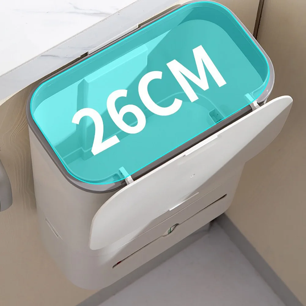 hanging trash can small kitchen garbage can waste bin with lid for kitchen cabinet door bedroom wall hanging bins free global shipping