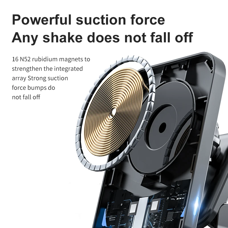 15w magnetic wireless chargers car air vent stand phone holder fast charging station for magsafe iphone 12 13 macsafe qi charger free global shipping