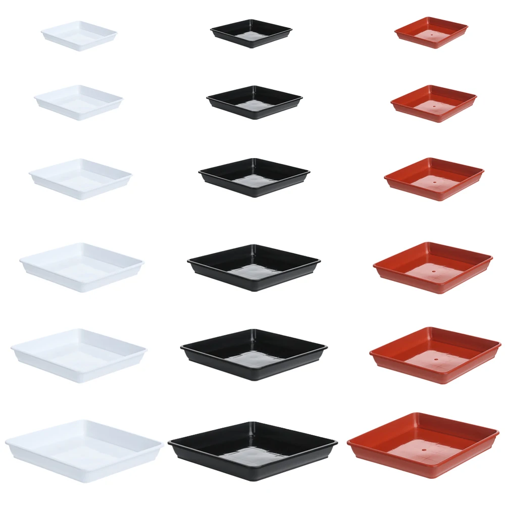 

1Pcs Plastic Flower Pot Heavy Duty Square Indoor Outdoor Drip Trays Plastic Tray Saucers Plant Saucer