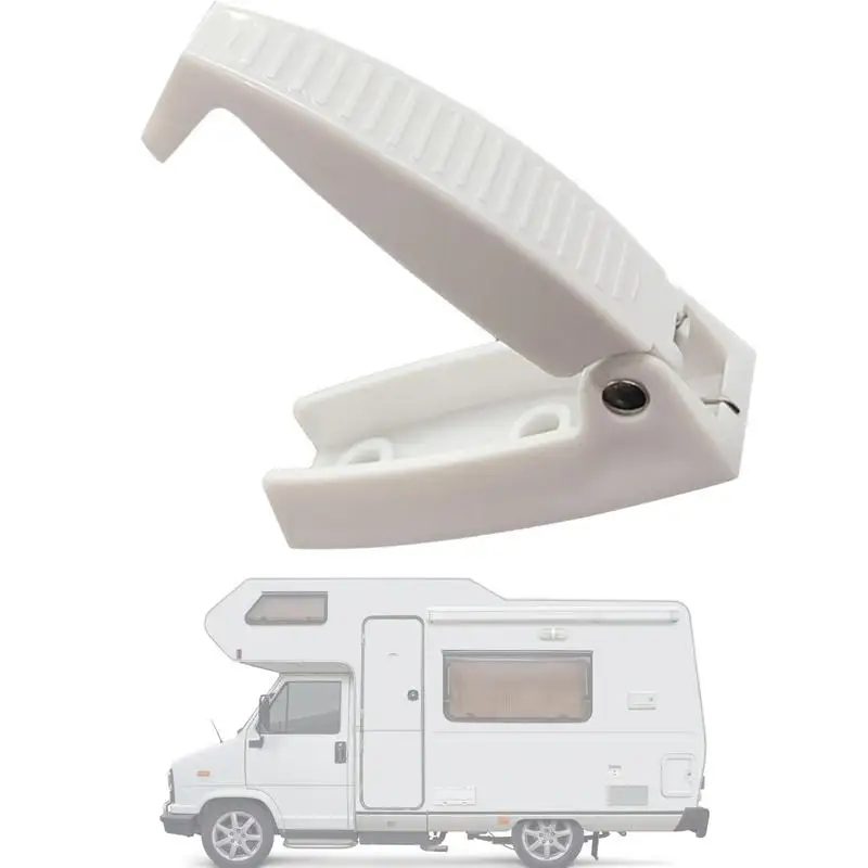 

RV Baggage Door Catch Camper Trailer White ABS Auto Styling Accessories Door Catch Holder Latch For RV Motorhome Camper Trailer