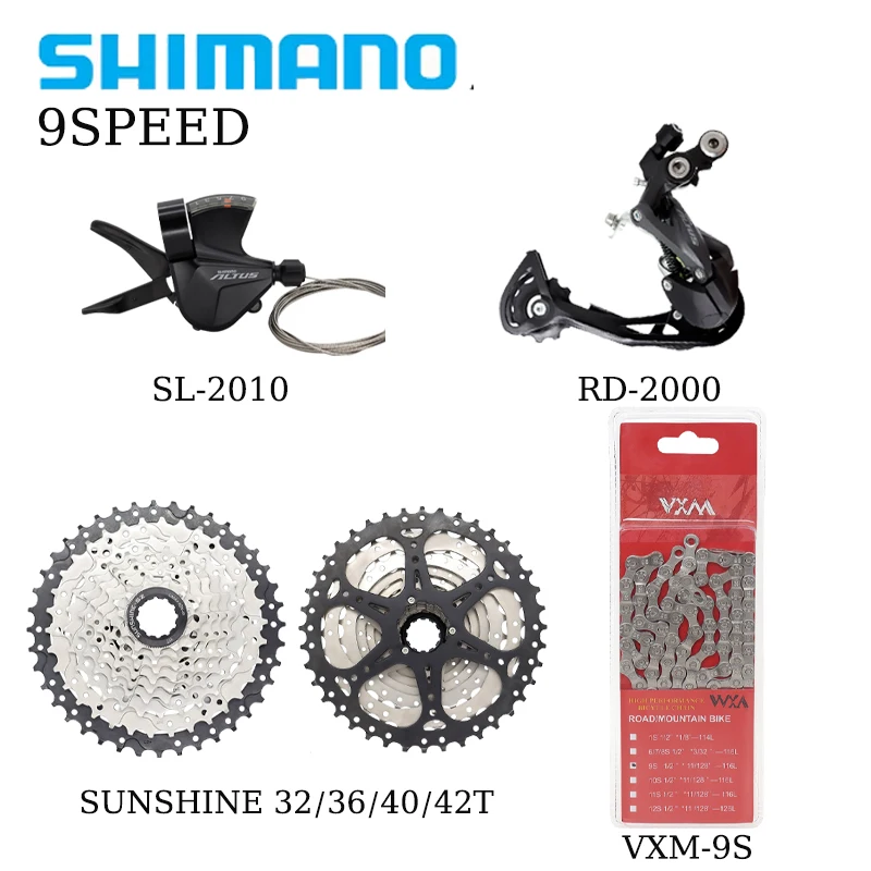 SHIMANO 9-скоростной велосипедный комплект переключения передач Задний рычаг задний