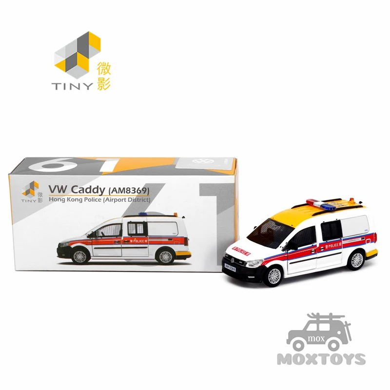 

Tiny 1:64 VW Caddy Police HK Airport Police District Diecast Model Car