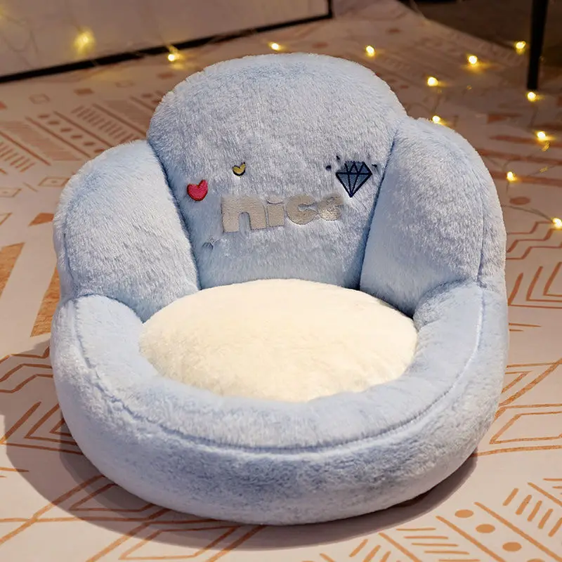 Однотонный плюшевый офисный матрас для чтения в японском стиле подушка стула