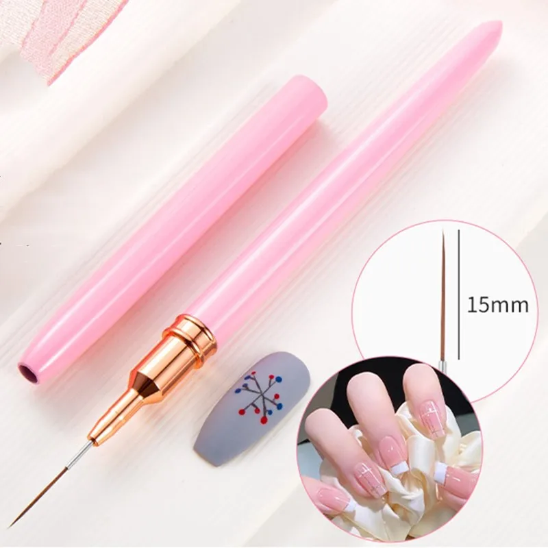1PC Professional Nail Art Liners Strip Brushe Set 3D Tips Line Stripes DIY Drawing Pen UV Gel Brushes Painting Manicure Tool