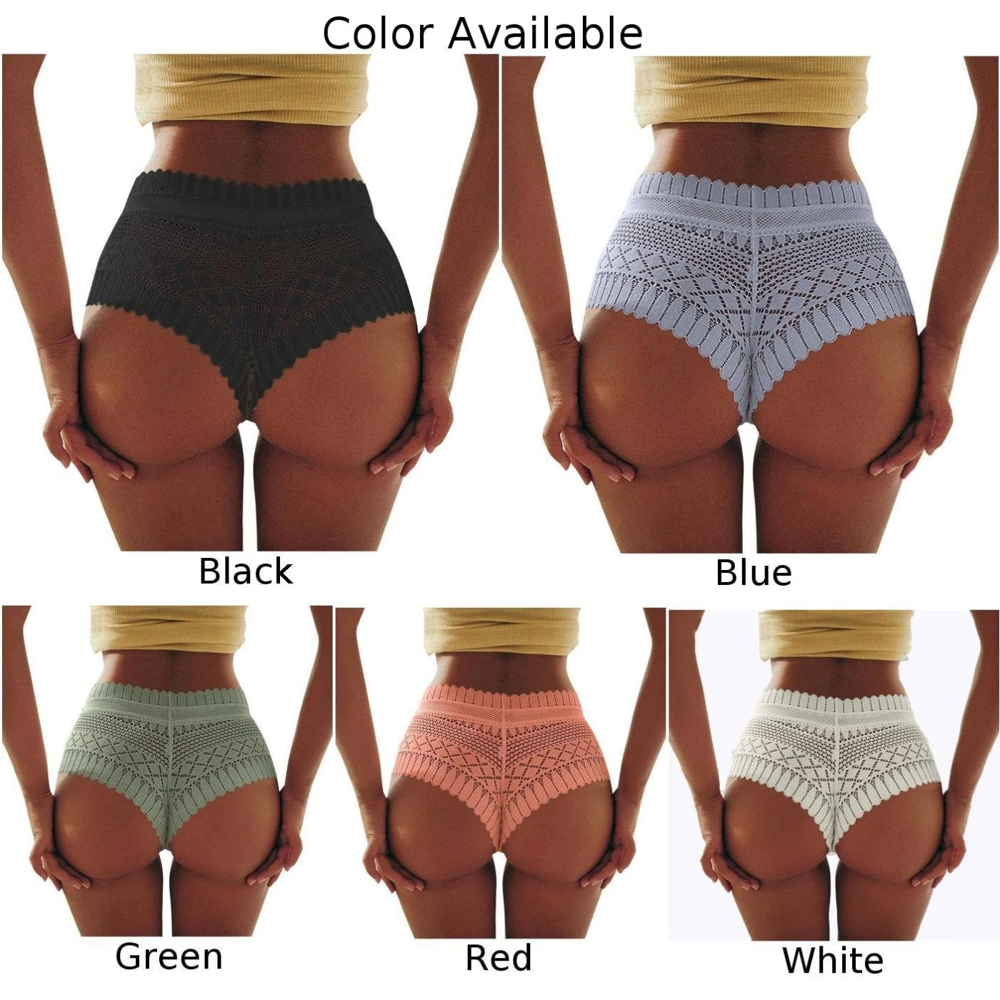 

Sexy Womens Lingeries Lace Panties Thong G-string Knicker Sleepwear Breathable Solid Underwear Open Back See Through Underpants