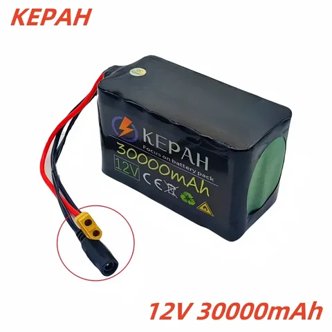 KEPAH 12В 30000 мАч литий-ионный аккумулятор 18650