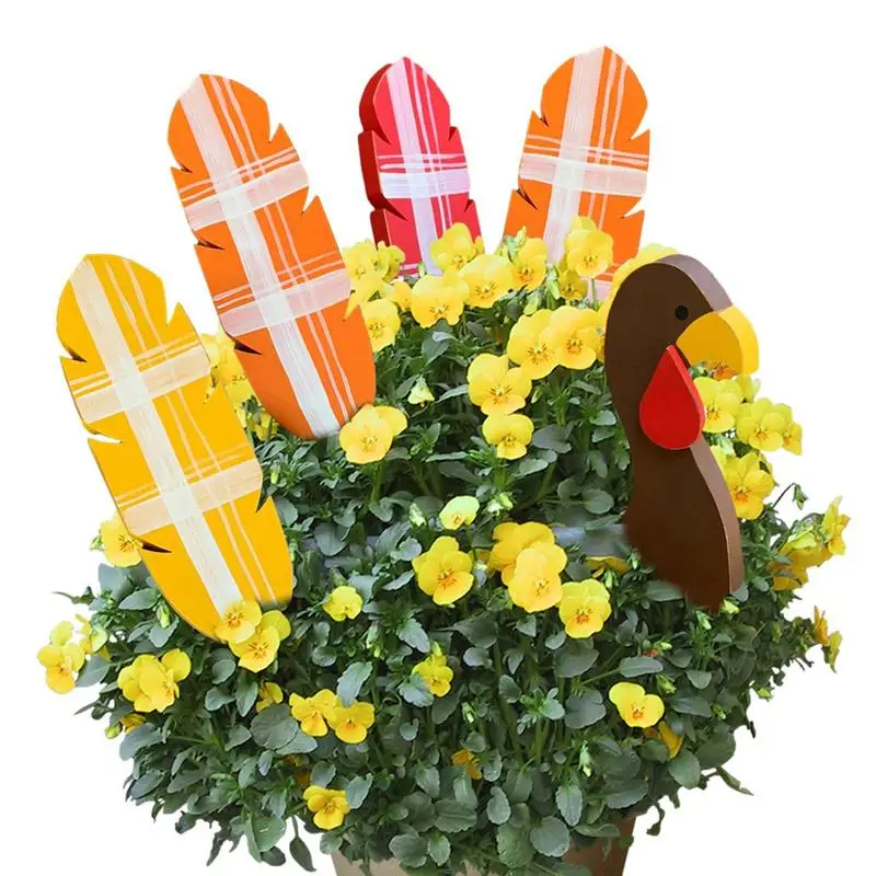 

Turkey Garden Decoration Wood Planter Turkey Decor For Garden Turkey Garden Decoration Insert Thanksgiving Turkey Decor For