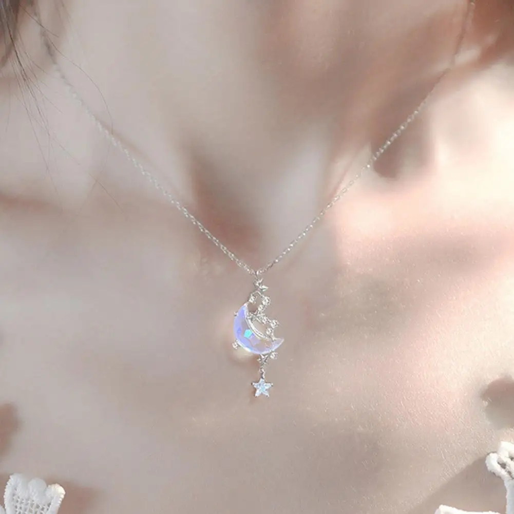 

Popular Party Necklace Female Women Necklace All Match Delicate Sparkling Necklace Rhinestones