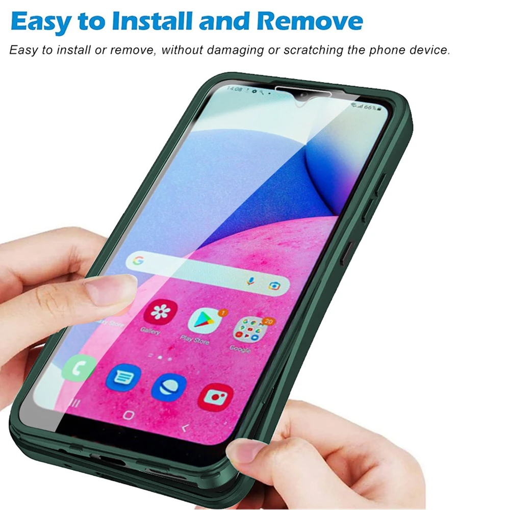 Фото Чехол для телефона с полной защитой для Samsung Galaxy A03S A03 A13 A23 A33 A53 A73, чехлы, роскошный бампер, силиконовый чехол для женщин и мужчин, 360 №5