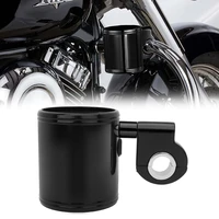 black motorcycle adjustable cup holder handlebar crash bar holder for harley touring softail dyna sportster xl road street glide