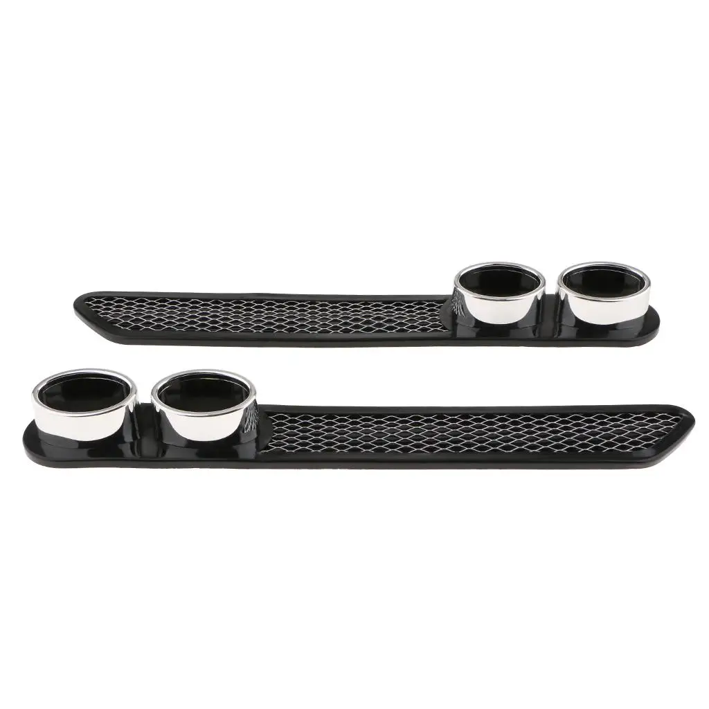 

2x Universal Chrome Car Simulation Grid Double Cylinder Exhaust Pipe Decoration
