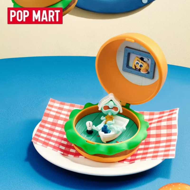Фото POP MART SpongeBob Krabby Patty: Серия бестселлеров, коллекционные фигурки в слепых коробках, милые аниме-фигурки, игрушки-сюрпризы в мистери-боксах/пакетах №3