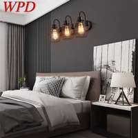 wpd retro wall light indoor fixtures scones mounted originality design loft bedroom led industrial lamp