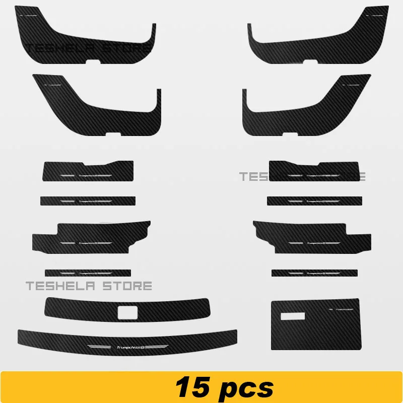 

Кожаные наклейки на порог автомобиля для GAC Trumpchi GS8 2022 2023 2024, защитная пластина, аксессуары для порогового порога из углеродного волокна