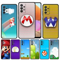 phone case cover for samsung galaxy a02s a12 a21s a30 a50 a20 a11 a10 a10e a40 a70 a90 full bag matte super mario logo