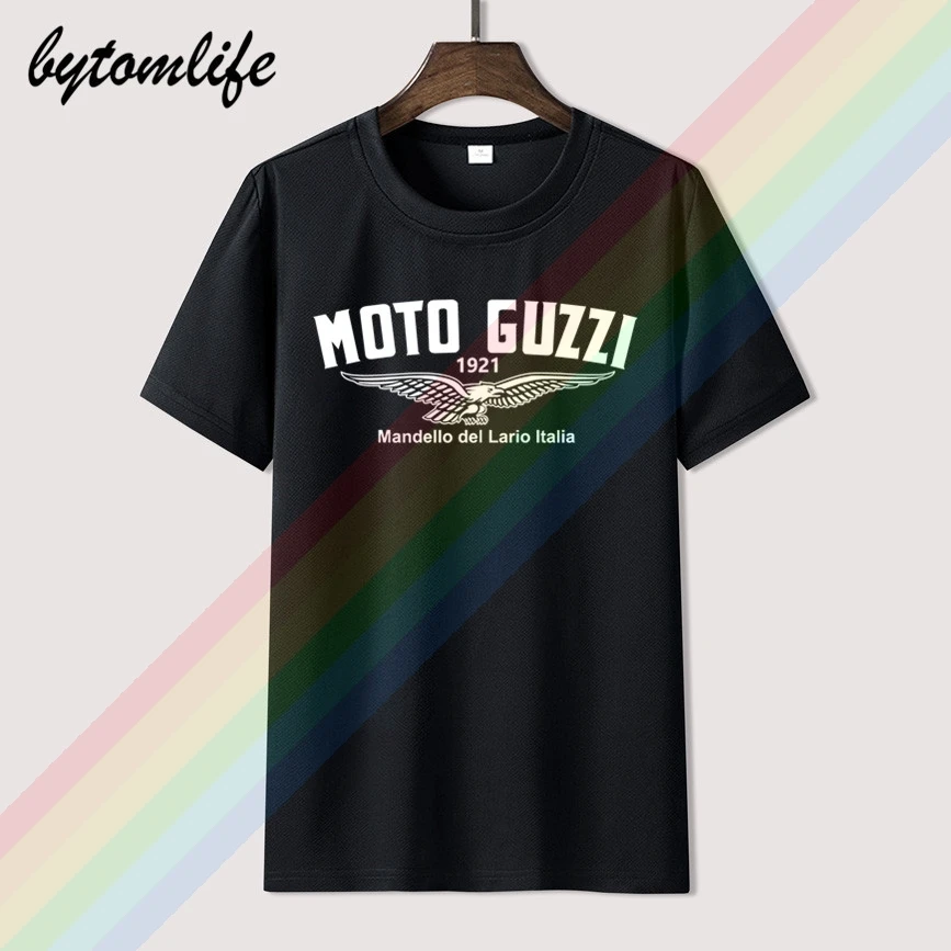 

Biker Motorcycle Moto Guzzi Wings Retro Premium T-Shirt Men's Women's 100% Cotton Short Sleeves Tops Tee